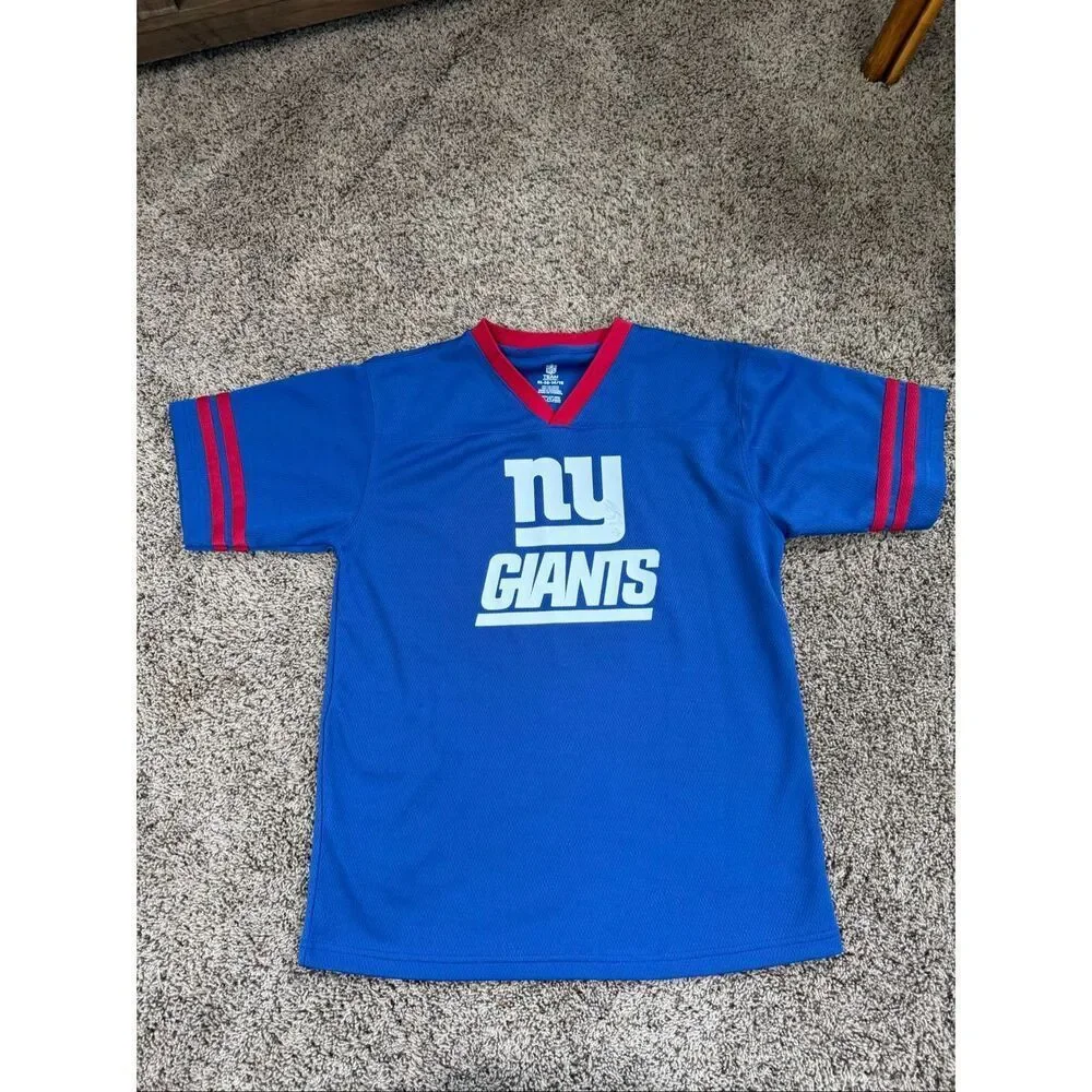 NFL Team Apparel New York Giants Youth XL 14/16 Blue Jersey Shirt